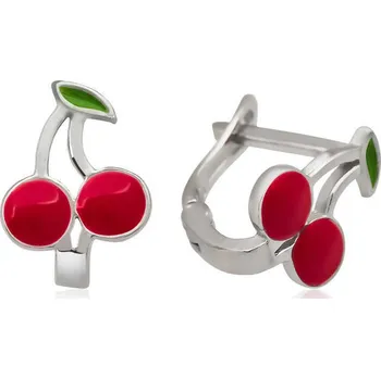 Náušnice Stříbrné dětské náušnice Třešně