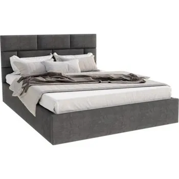 Postel Čalouněná postel PASADENA 90x200 s kovovým roštem GRAFIT