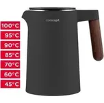 Rychlovarná konvice s regulací teploty 1,5 l NORWOOD, tmavě šedá RK3305 + DOPRAVA ZDARMA