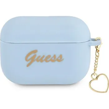 Náhradní díl pro mobilní telefon Kryt Guess Case Apple AirPods Pro Guaplschsb (Silicone Charm Heart Collection) Blue