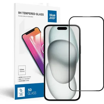 Náhradní kryt pro mobilní telefon Ochranné tvrzené sklo - Apple iPhone 15 Plus/16 Plus 5D Full Cover black