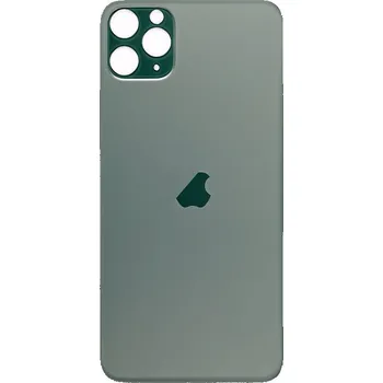 Náhradní kryt pro mobilní telefon Apple iPhone 11 Pro Max - Zadní sklo krytu se zvětšeným otvorem na kameru (Midnight Green)