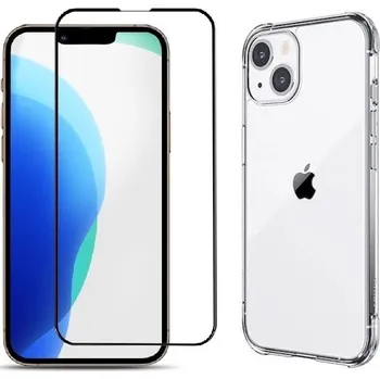 Náhradní díl pro mobilní telefon 2PACK - 3D ochranné sklo + průhledný kryt pro iPhone 14 Plus