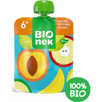 BIOnek Ovocná Kapsička jablko, meruňka a banán