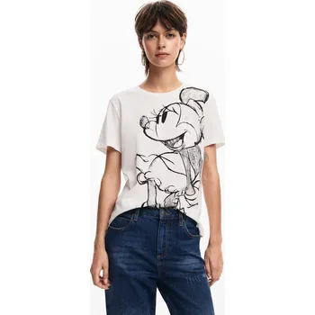 Dámské tričko Dámské triko DESIGUAL 24WWTKA1 1001 TS MICKEYDRAWING Velikost: XL