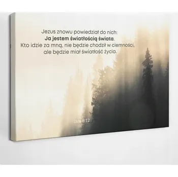 Obraz Dekorace Canvas Plátno jako Dárek Citáty z Bible Náboženské 30x20 cm