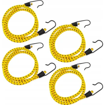 autokoberec Gumové transportní lanko 8mm s háčky, expander pro zavazadla 100 cm / 4 ks