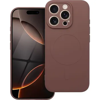 Náhradní kryt pro mobilní telefon Kryt Silicone Mag Cover Case s MagSafe iPhone 16 Pro Brown