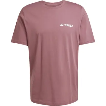 Pánská móda Pánské Tričko s krátkým rukávem ADIDAS TX MOUNTAIN TEE JM0352 – Růžová XXL