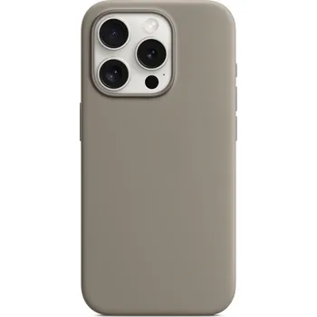 Náhradní kryt pro mobilní telefon engaroGuard iPhone 15 Pro Silicone Case with MagSafe - Clay design (šedý)