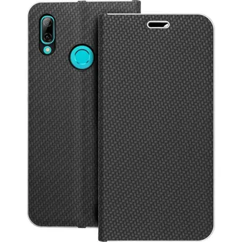 Náhradní kryt pro mobilní telefon Kryt Forcell LUNA Book Carbon Huawei P Smart 2019 černý