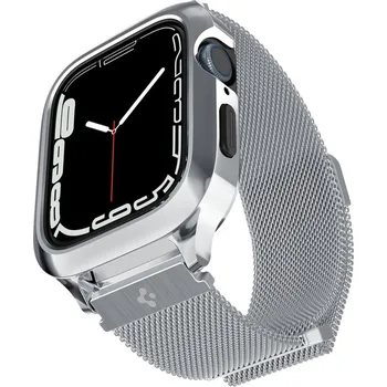 Módní doplněk Řemínek Spigen Metal Fit "Pro" Apple Watch 4/5/6/7/8/9/SE (44/45 mm) silver