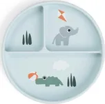 Done by Deer Stick and stay jídelní talíř Playground - Modrý