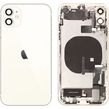 Náhradní kryt pro mobilní telefon Apple iPhone 11 - Zadní housing s předinstalovanými díly (White)