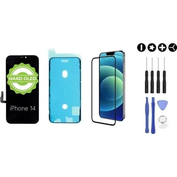 MULTIPACK - OLED displej iPhone 14 + lepení pod displej + 3D ochranné sklo + sada nářadí