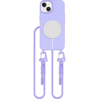 Náhradní kryt pro mobilní telefon Kryt se šňůrkou na krk/popruhem na tělo Tech-Protect Magnecklace Magsafe iPhone 13 Lavender barva