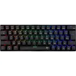 White Shark bezdrátová herní mechanická klávesnice KAIKEN, CZ SK, červený switch, černá (GK-3111)