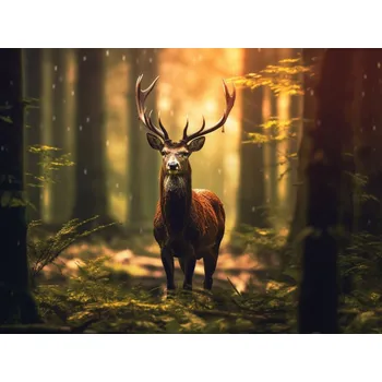 Obraz Foto obraz na plátně - Jelen na bílém pozadí - P/4030/1053