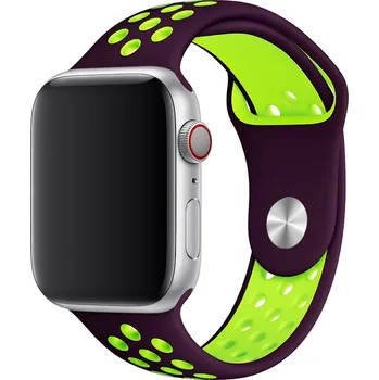 Řemínek na hodinky Řemínek pro Apple Watch (38/40/41 mm) Sport, Purple-Green (velikost L)