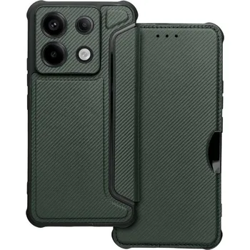 Náhradní kryt pro mobilní telefon Kryt RAZOR Book Xiaomi Redmi Note 13 Pro 5G dark Green