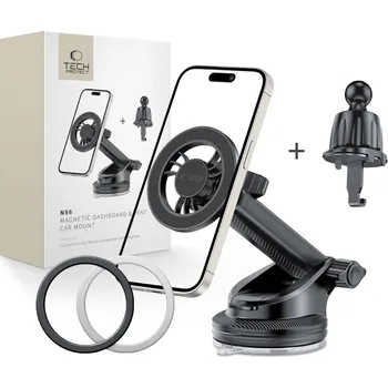 Náhradní kryt pro mobilní telefon Kryt Tech-Protect N56 Magnetic Magsafe Dashboard & Vent Car Mount black