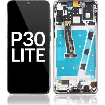 LCD displej Huawei P30 Lite, s rámem - modrý, 24MPX verze (MAR-LX1M)