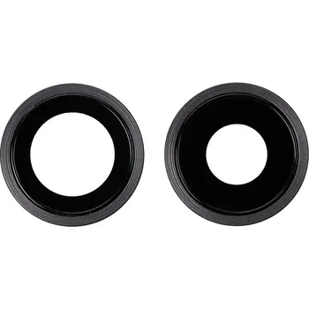 Náhradní kryt pro mobilní telefon iPhone 11 - náhradní sklo zadní kamery s rámem - černý