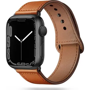 Řemínek na hodinky Řemínek Tech-Protect Leatherfit Apple Watch 4/5/6/7/8/9/SE (38/40/41mm) brown