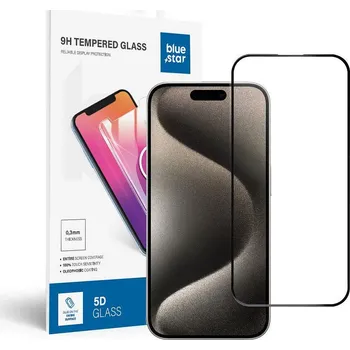 Náhradní kryt pro mobilní telefon Ochranné tvrzené sklo - Apple iPhone 15 Pro 5D Full Cover black