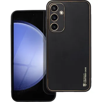 Náhradní kryt pro mobilní telefon Kryt LEATHER Case Samsung Galaxy S23 FE černý