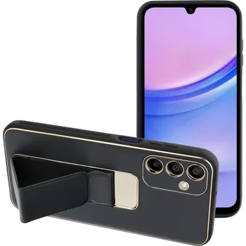 Náhradní díl pro mobilní telefon Kryt Leather Case Kickstand Samsung Galaxy A15 5G / A15 4G black