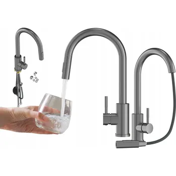 Vodovodní baterie Kuchyňská stojánková baterie Granitan Loseto šedá