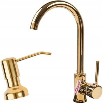 Vodovodní baterie Kuchyňská baterie stojánková Msanit Steel zlatá