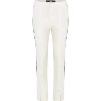 Dámské kalhoty KALHOTY KARL LAGERFELD PUNTO PANTS OFF WHITE