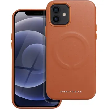Náhradní kryt pro mobilní telefon Roar kožený kryt Mag Case - iPhone 12 brown