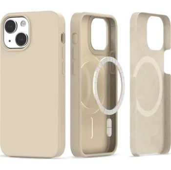 Telefonní příslušenství Kryt Tech-Protect Silicone Magsafe iPhone 13 / 14 beige