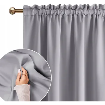 Obraz ROOM99 zatemňovací závěs Laurel 140x250 světle šedý, univerzální páska