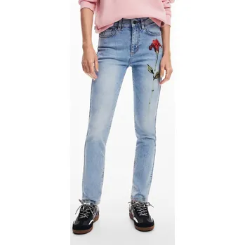 Oblečení a móda Dámské jeans DESIGUAL 24WWDD19 5053 DENIM AINA Velikost: 42