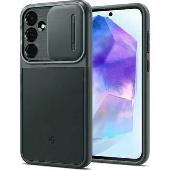 Náhradní kryt pro mobilní telefon Kryt Spigen Optik Armor Samsung Galaxy A55 5G Abyss Green