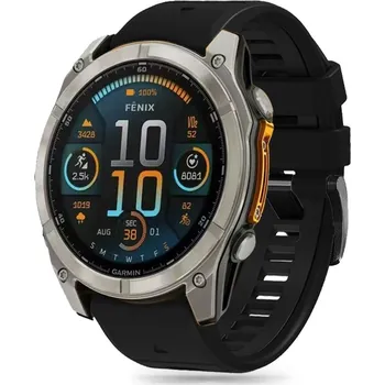 Řemínek na hodinky Řemínek Tech-Protect Silicone Line Garmin Fenix 5X / 5X Plus / 6X / 6X Pro / 7X / 8 (51 mm) black