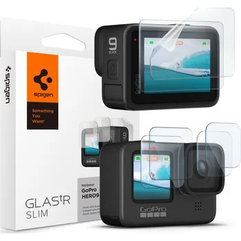 Ochranná tvrzená skla a fólie Spigen Glas.Tr Slim + fólie 2-set GoPro Hero 9 / 10 / 11 / 12 / 13 Clear