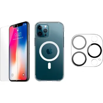 Náhradní díl pro mobilní telefon 3PACK - Ochranné sklo + Crystal Air kryt s Magsafe + ochranné sklíčko kamery pro iPhone 11 Pro