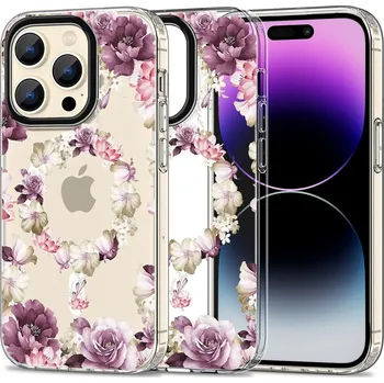 Náhradní kryt pro mobilní telefon Kryt Tech-Protect Magmood Magsafe iPhone 15 Pro Max Rose Floral