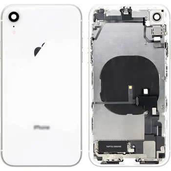 Náhradní kryt pro mobilní telefon Apple iPhone XR - Zadní housing s předinstalovanými díly (White)