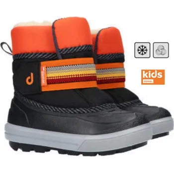Pánská zimní obuv DEMAR dětské sněhule CRAZY 1508 B černá-oranžová, vel.20-29, --- - 22-23