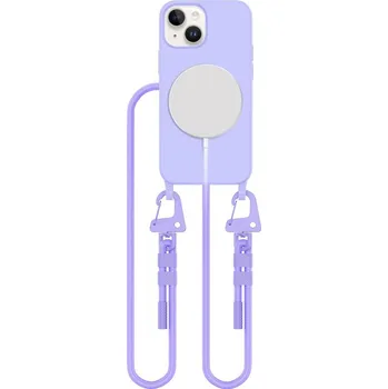Náhradní kryt pro mobilní telefon Kryt se šňůrkou na krk/popruhem na tělo Tech-Protect Magnecklace Magsafe iPhone 13 Mini Lavender barva