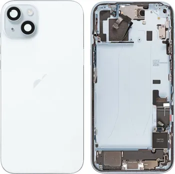 Náhradní kryt pro mobilní telefon Apple iPhone 15 Plus - Zadní housing s předinstalovanými díly (Blue)