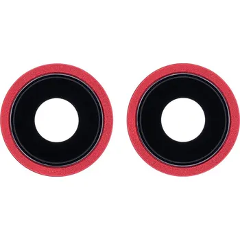 Náhradní kryt pro mobilní telefon iPhone 13 Mini - náhradní sklo zadní kamery s rámem (Red)