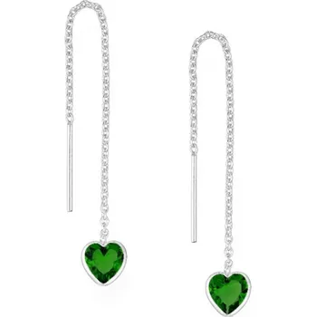 Náušnice Stříbrné náušnice Jasper ZELENÉ