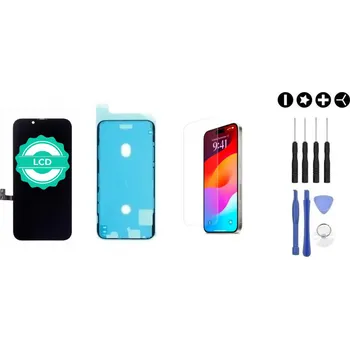 MULTIPACK - LCD displej iPhone 16 + lepení pod displej + ochranné sklo + sada nářadí